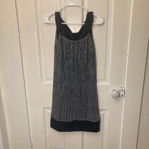 EUC Black & Silver Drop Waist Cocktail Dress